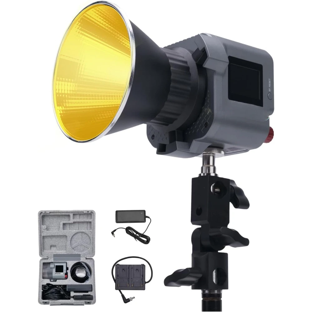 COB 60xS Video Lighting 60x Upgrade bi-Color  Mount Point-Source LED Studio Light, SSI (D56) of 87, 33,300 lux