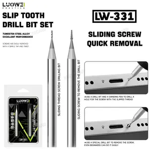 Bilashmart LW 331 SLIDING SCREWOUICK REMOVAL Drill Bit Set Mobile Phone PCB Motherboard Screw Removal Repair Tools
