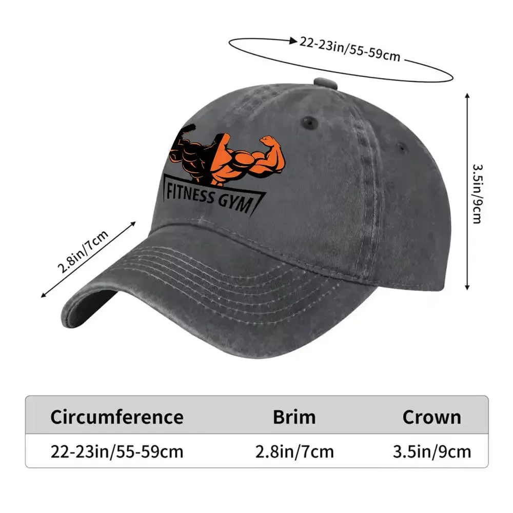 1pc Muscle Print Washed Duckbill Cap Suitable for Outdoor Sports & Gym, Adjustable Unisex Baseball Hat with Muscle, Lightweight
