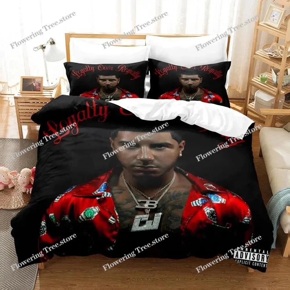 

3D Print Real Hasta la Muerte Anuel Bedding Set Duvet Cover Bed Set Quilt Cover Pillowcase Comforter king Queen Size Boys Adult