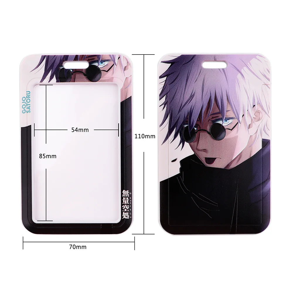 Anime figure Naruto phone lanyard bus Cartoon pendant work ID student ID access control card holder hard shell key chain gifts view 6