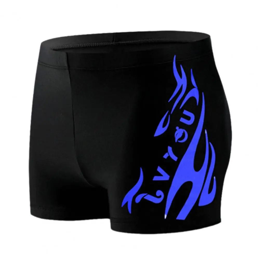 Summer Men Swim Shorts High Waist Flame Print Beach Tight Swimming Trunks Swimsuit Sports Surf Shorts Trunks Плавать Трусики image 5