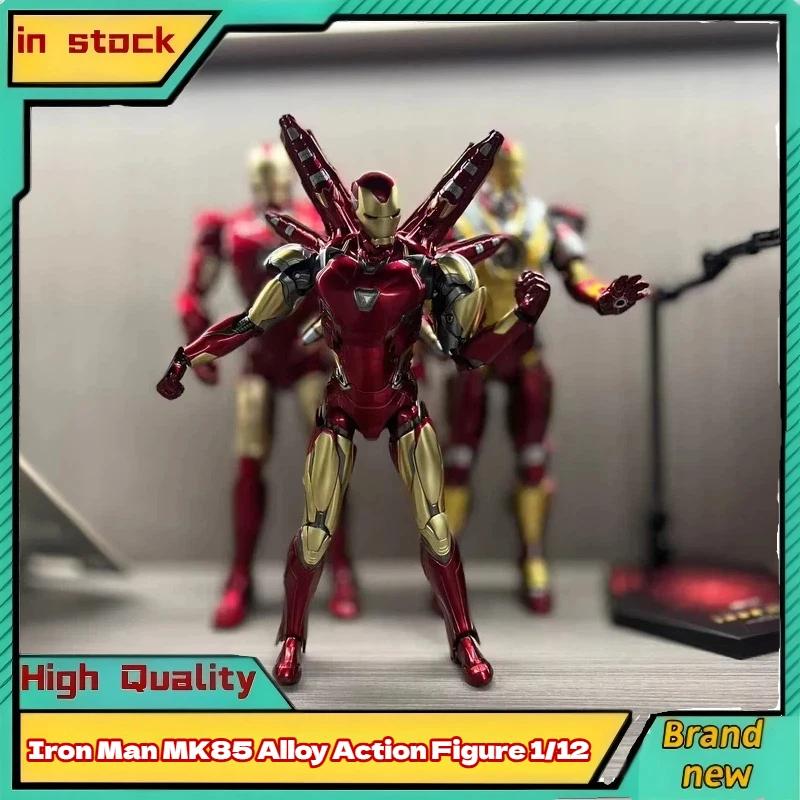 

New Iron Man Alloy Action Figure 1/12 Scale Easy to Handle Collectible Ornament Glow in the Dark Perfect Gift for Fans And Boys