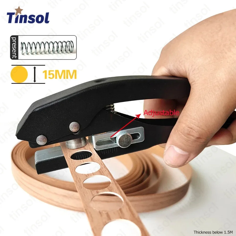 Edge Banding Punch Pliers 8MM 10MM 12MM 15MM Masking Pliers Countersink Drill Bit Screw Adjust Hole Hat Woodworking Tool