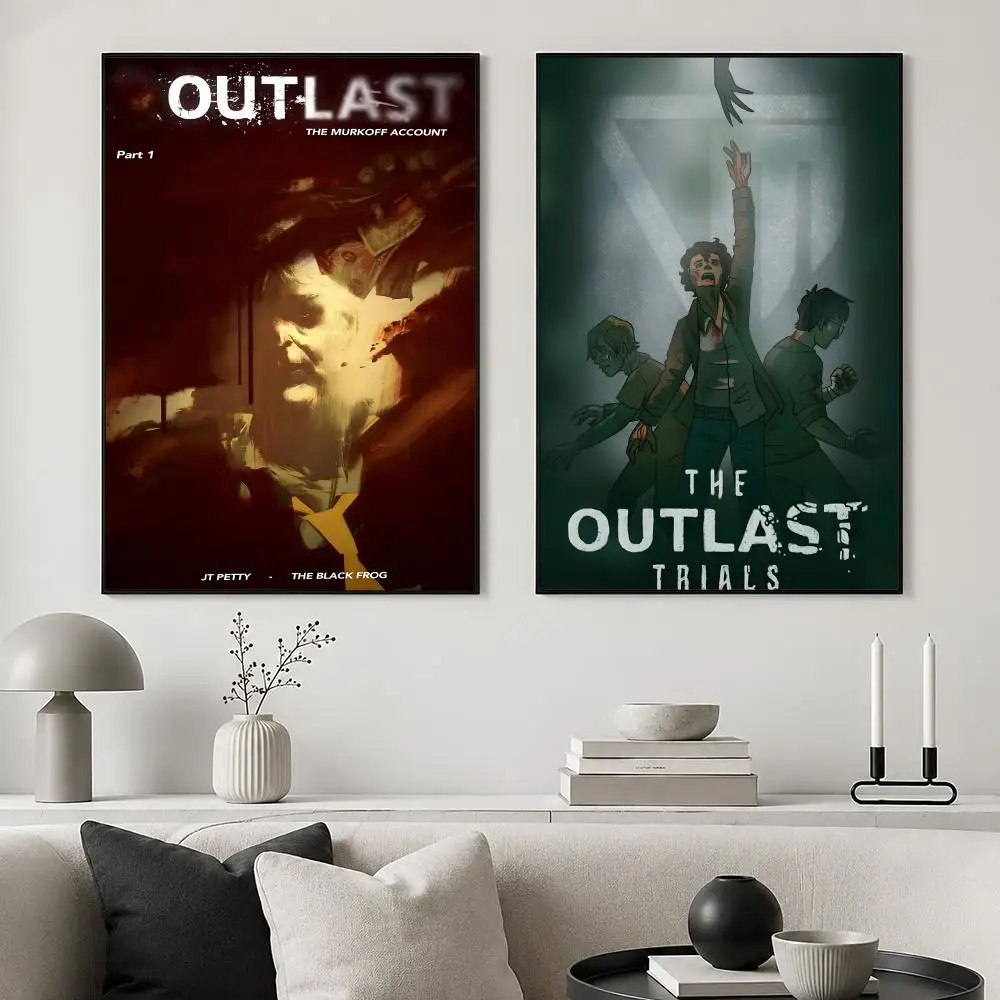 GAME The Outlast T-Trials Poster Bedroom and living room posters, canvas paintings, wall art, home decoration