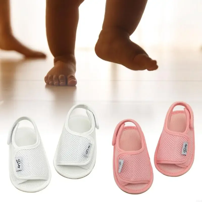 

Flexible Bottom Infant Sandals Breathable Fabric Design Lightweight Baby Learning to Walk Shoes for Summer Activity 15UB
