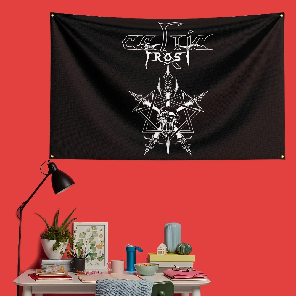 Celtic Frost Inspired Rock Music Flag 3x5 FT 90x150cm Polyester Decorative Banner Tapestry For Music