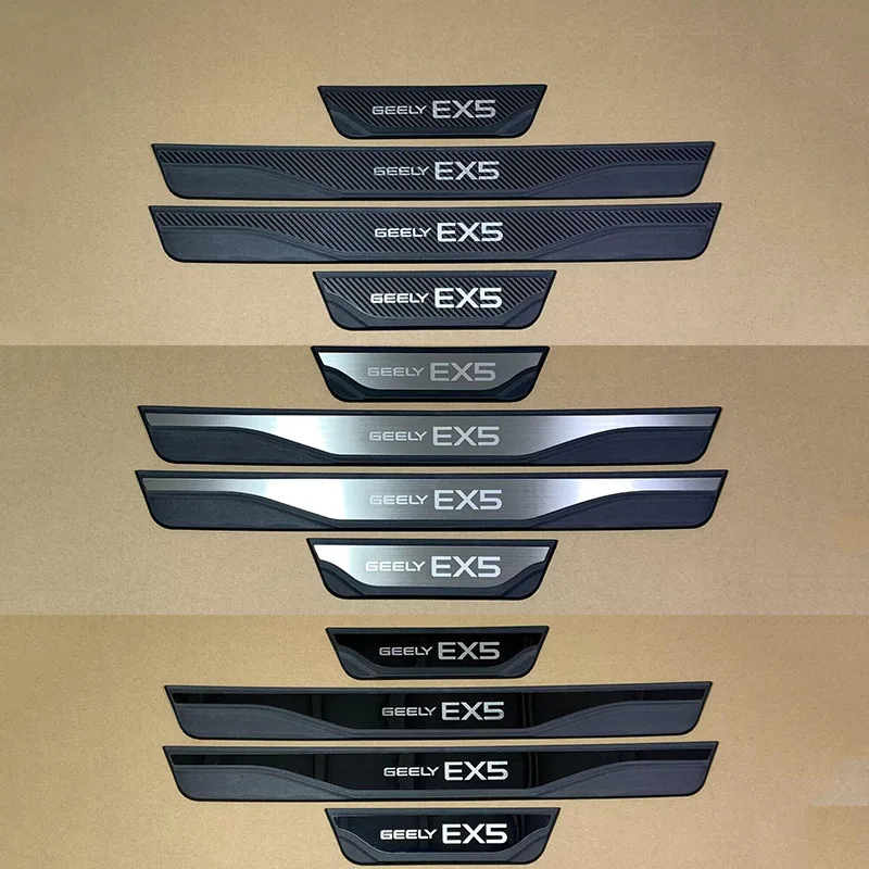 ABAIWAI For Geely EX5 EX 5 2027 2026 2025 2023 Stainless Steel Door Sill Plate Entry Guard Sticker Styling Interiors Accessories