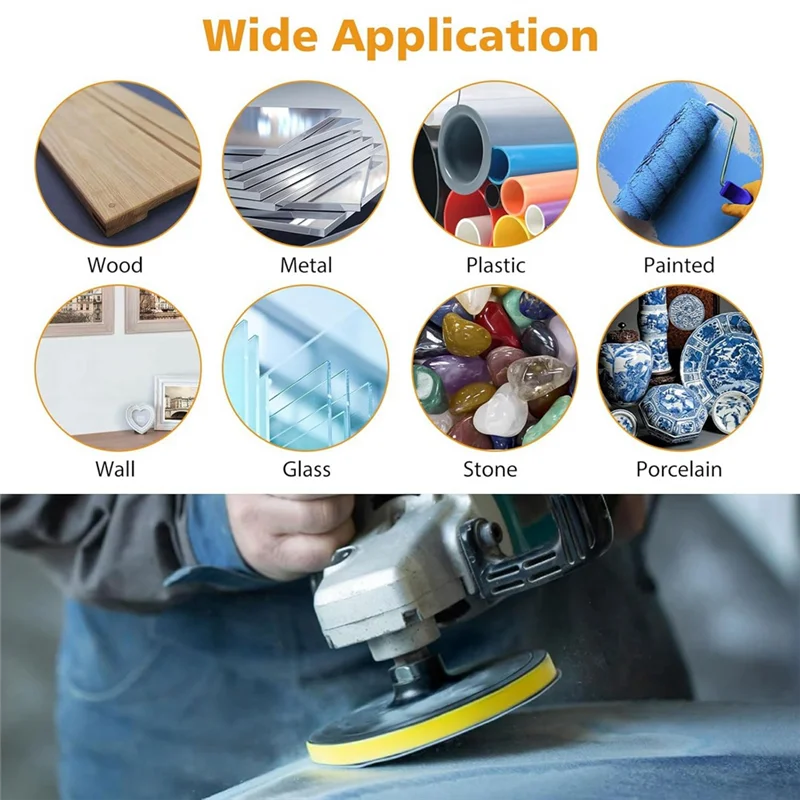 4Inch Angle Grinder Sanding Discs, 100Pcs Sand Paper Discs With 4 Inch Hook And Loop Backing Pad & 1/4Inch Drill Adapter-[Qahk]