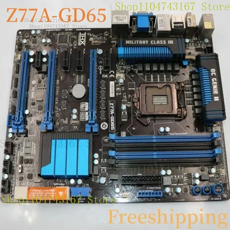 

Для материнской платы MSI Z77A-GD65 Z77 LGA1155 DDR3, материнская плата, 100% протестирована, полностью работает