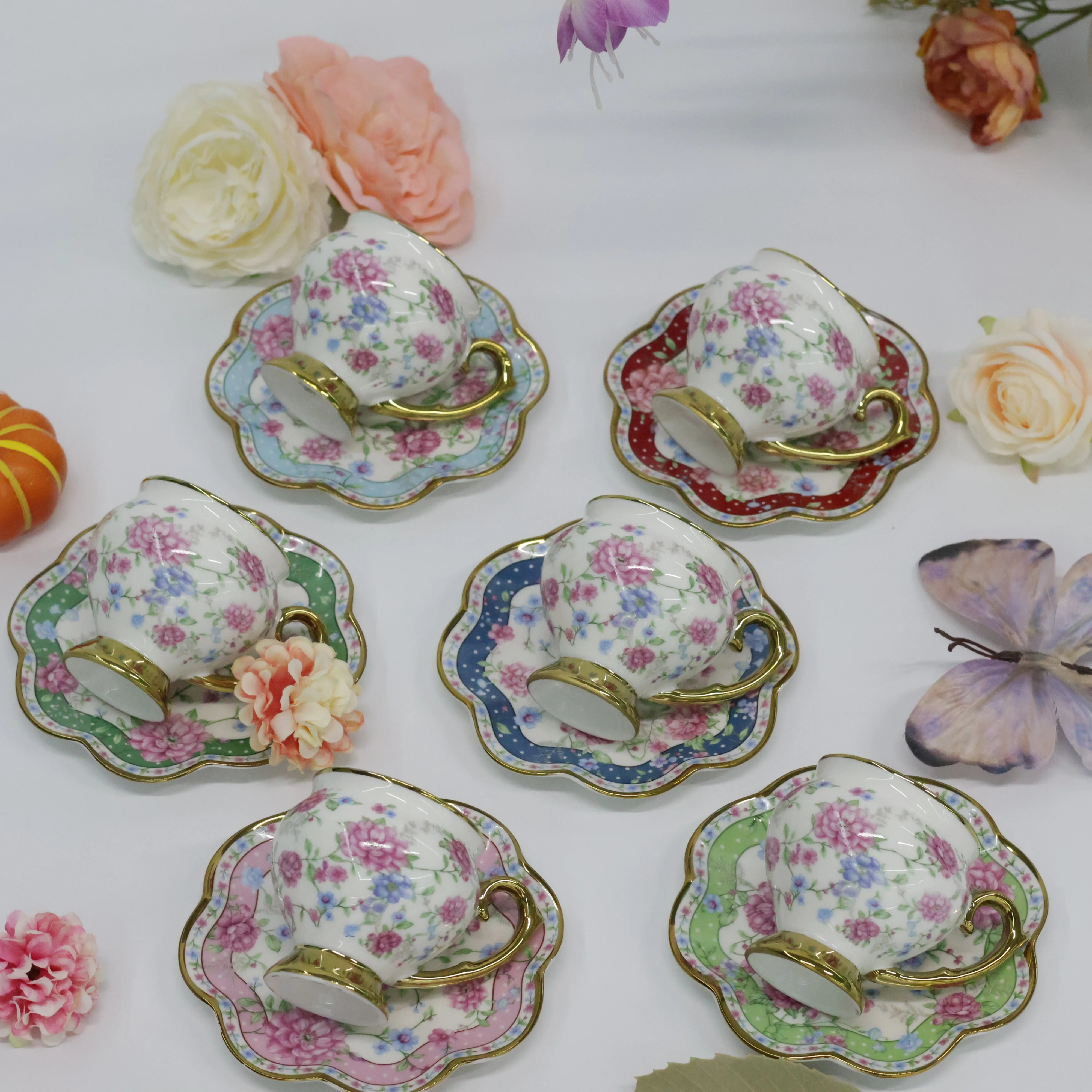 Sechs Tassen und sechs Teller – Espresso Cup Saucer Bewertung und Preis
