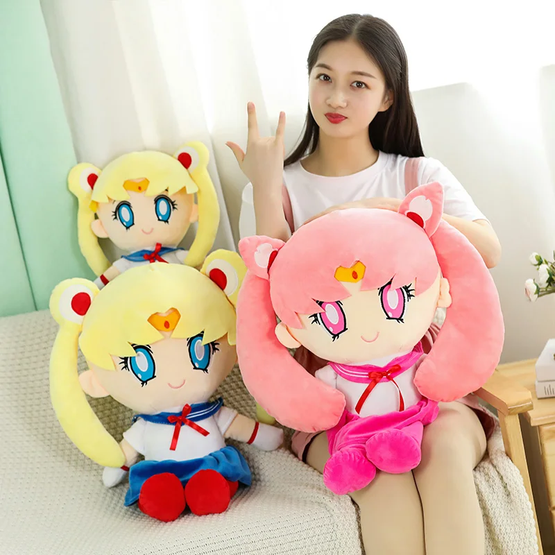 Juguetes de peluche de Anime japonés Sailor Moon, muñeco de peluche Tsukino Usagi Kaiou Michi, decoración de habitación giratoria, regalos Kawaii