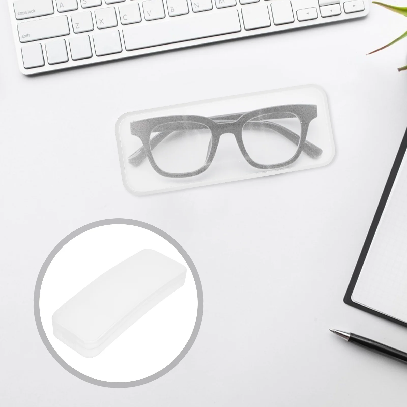 

10pcs Eyeglasses Case Transparent Hard Travel Sunglasses Storage Protective Glasses Box Container Plastic Portable