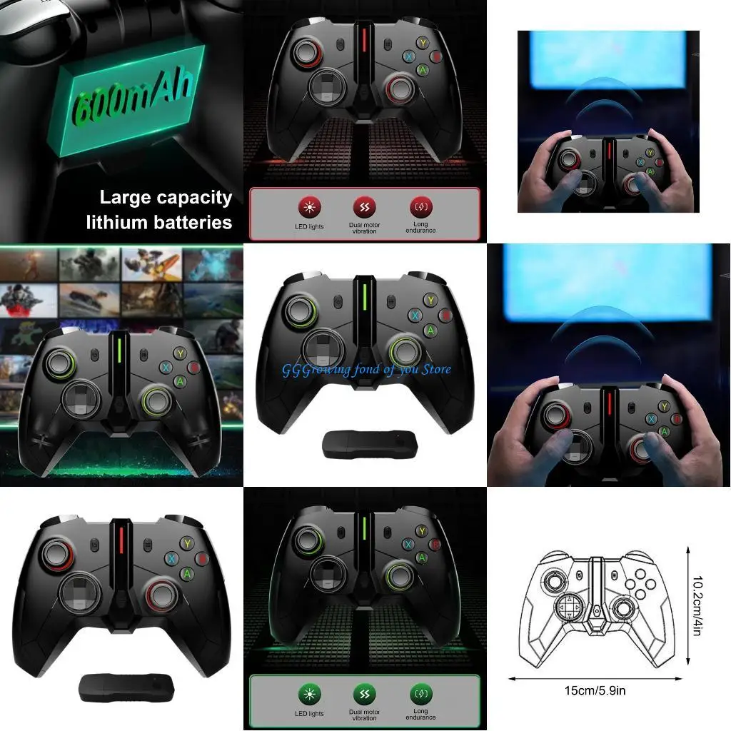 

H9EB Multiple Platforms Support Game Controller Double Vibration with Light Effect