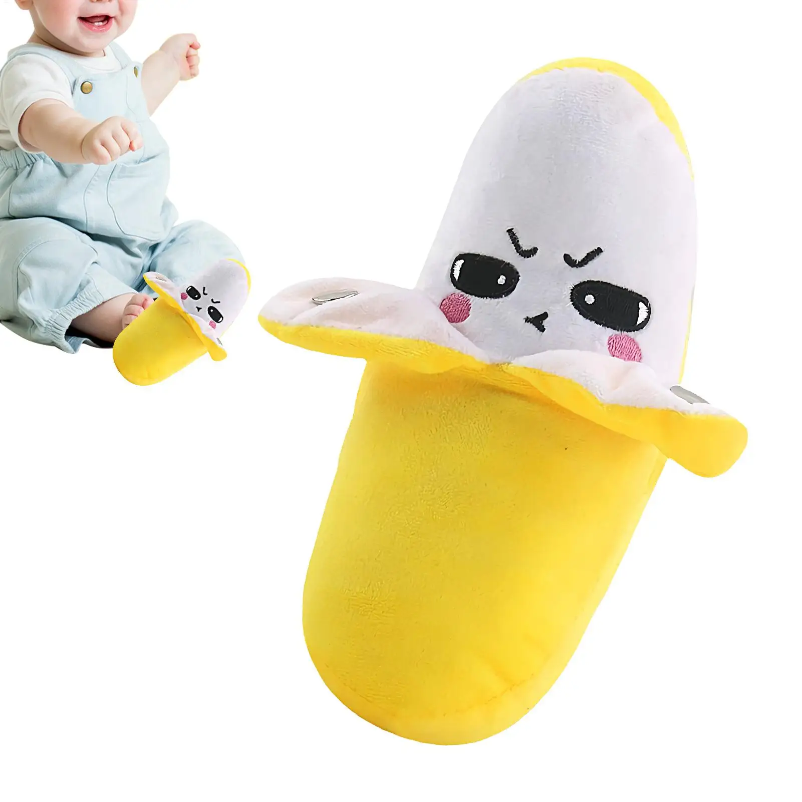 

Soft Interactive Touch Sensing Banana Plush Toy 16x10x7cm Kids Musical Sound Piano Toy Vivid Simulation Banana Play Toy