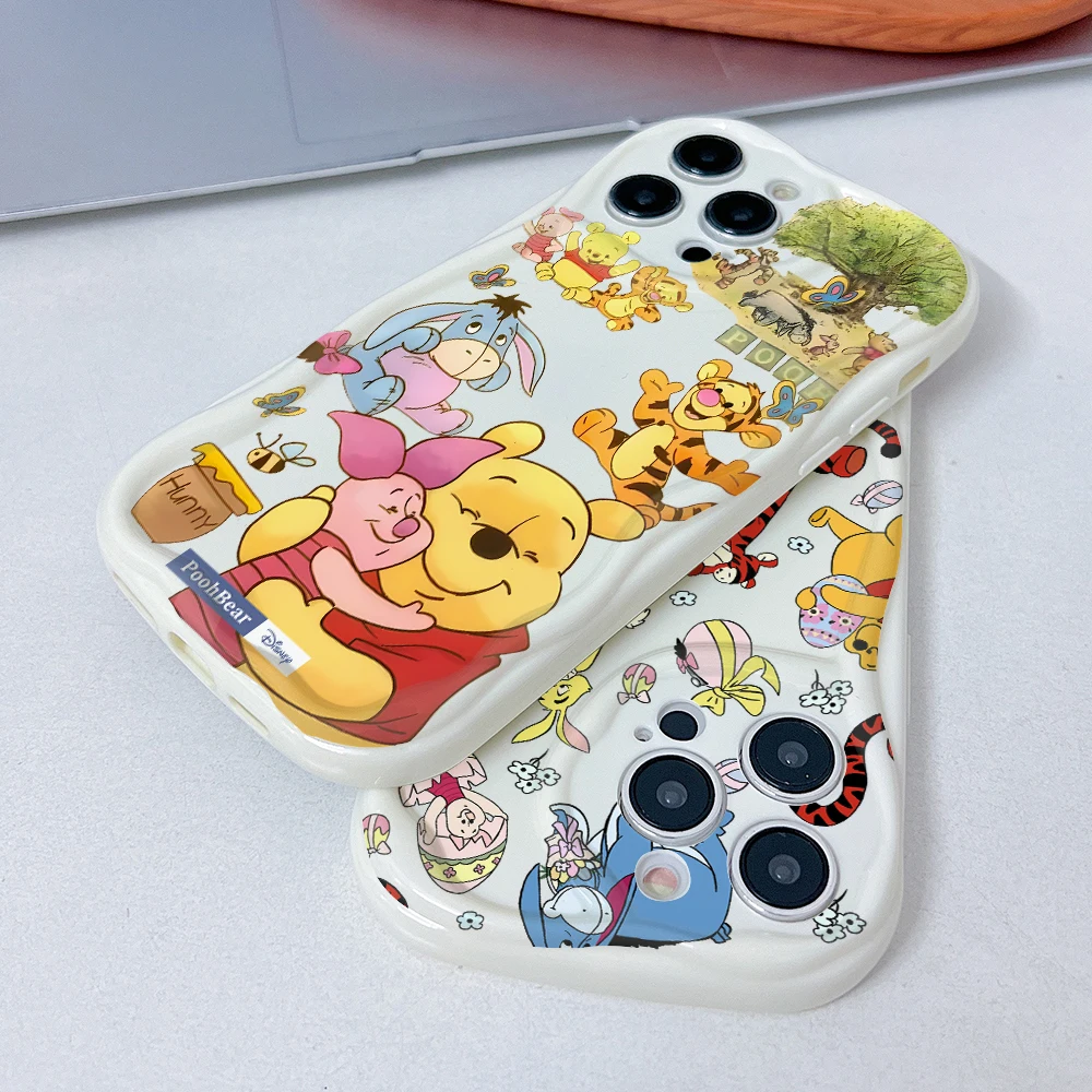 Poohs Bear Winnies Family Phone Case for Vivo Y50 Y36 Y35 Y30 Y28 Y22 Y21 Y20 Y19s V40 Lite V30 V30e V23 S12 4G 5G 3D Soft Cover