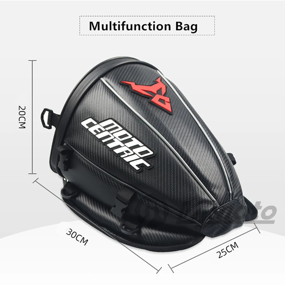 Waterproof Motorcycle Tail Bag Sport Luggage Reflective Saddle Riding Rear Bag Motorcycle Motorbike Scooter Side Back Seat Bag