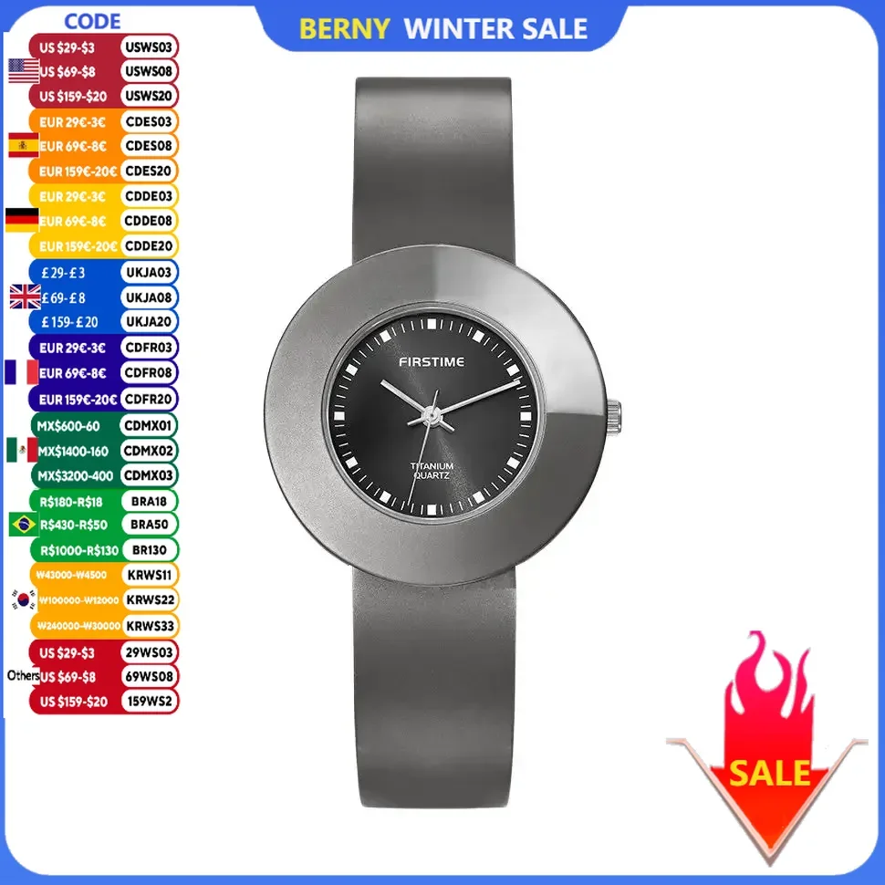 Quartz Women\'s Titanium Watch Ultra-Light Ladies Wristwatch Japan Miyota 2025 Movement 3ATM Waterproof High Accuracy Watches