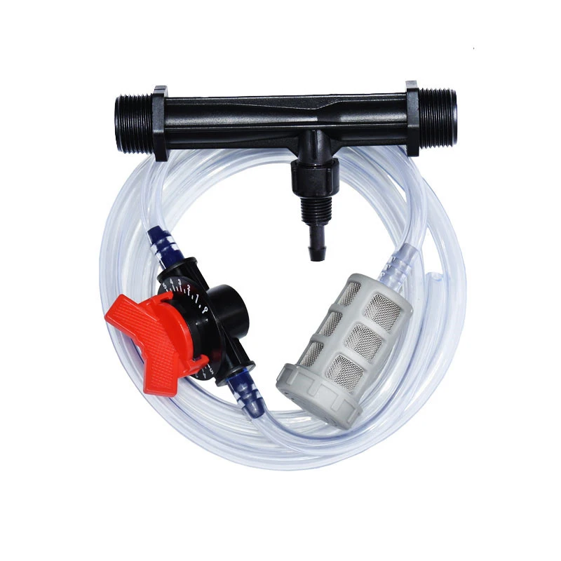 0.7-9.5bar Fertilizer Injector Attachment Replacement Irrigation Kit Set Water Tube 1 2 3 4 Thread 139*72*33mm