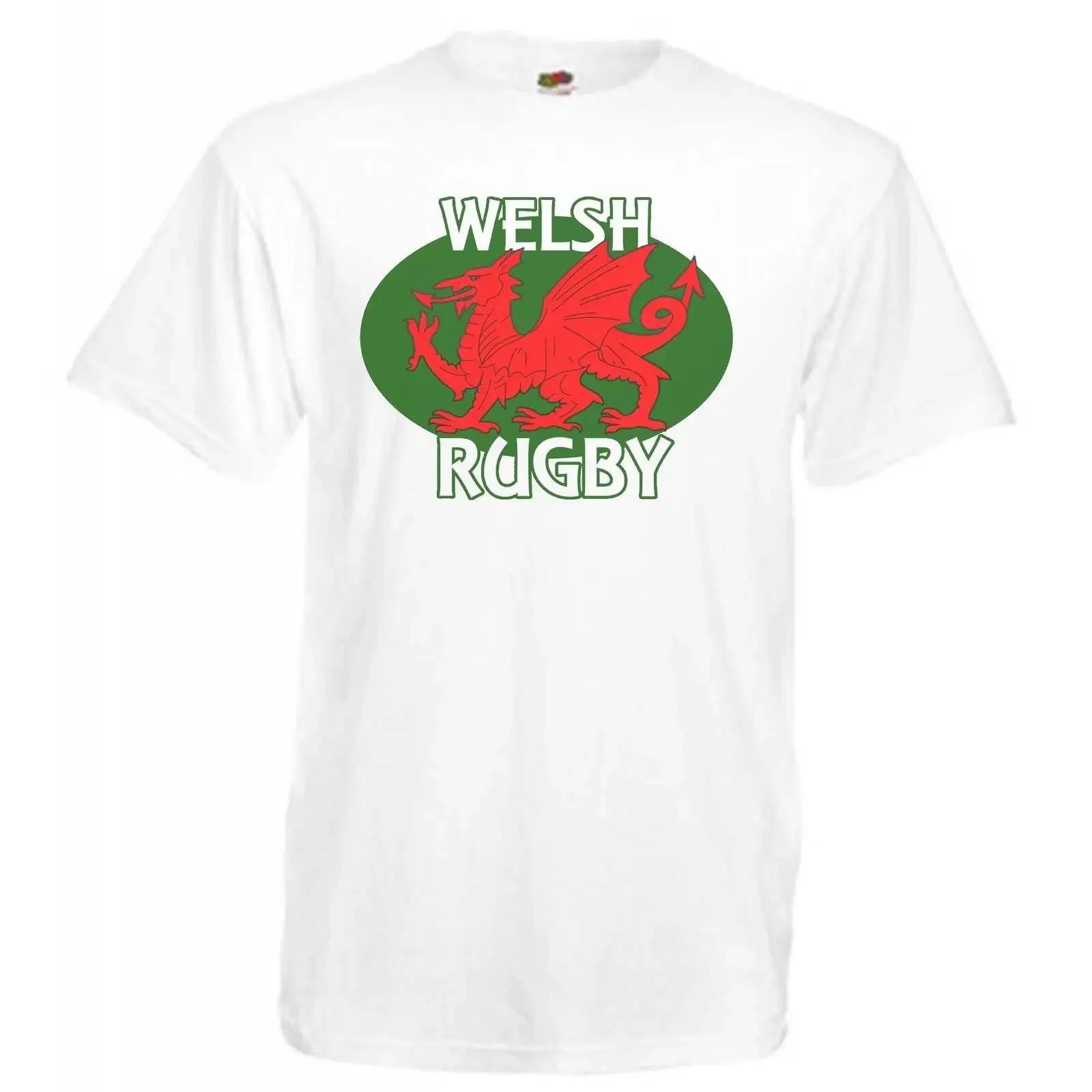 T Shirt Erwachsene Welsh Rugby Dragon Nations Sport Cymru Wales weiß vintage Washed Top For Everyday Wear Versatile homme