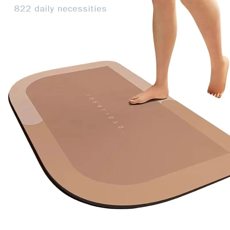 convenientBath Mat Super Absorbent Anti Slip Fast Drying Low Profile Floor Pad for Bathroom Shower Home Use