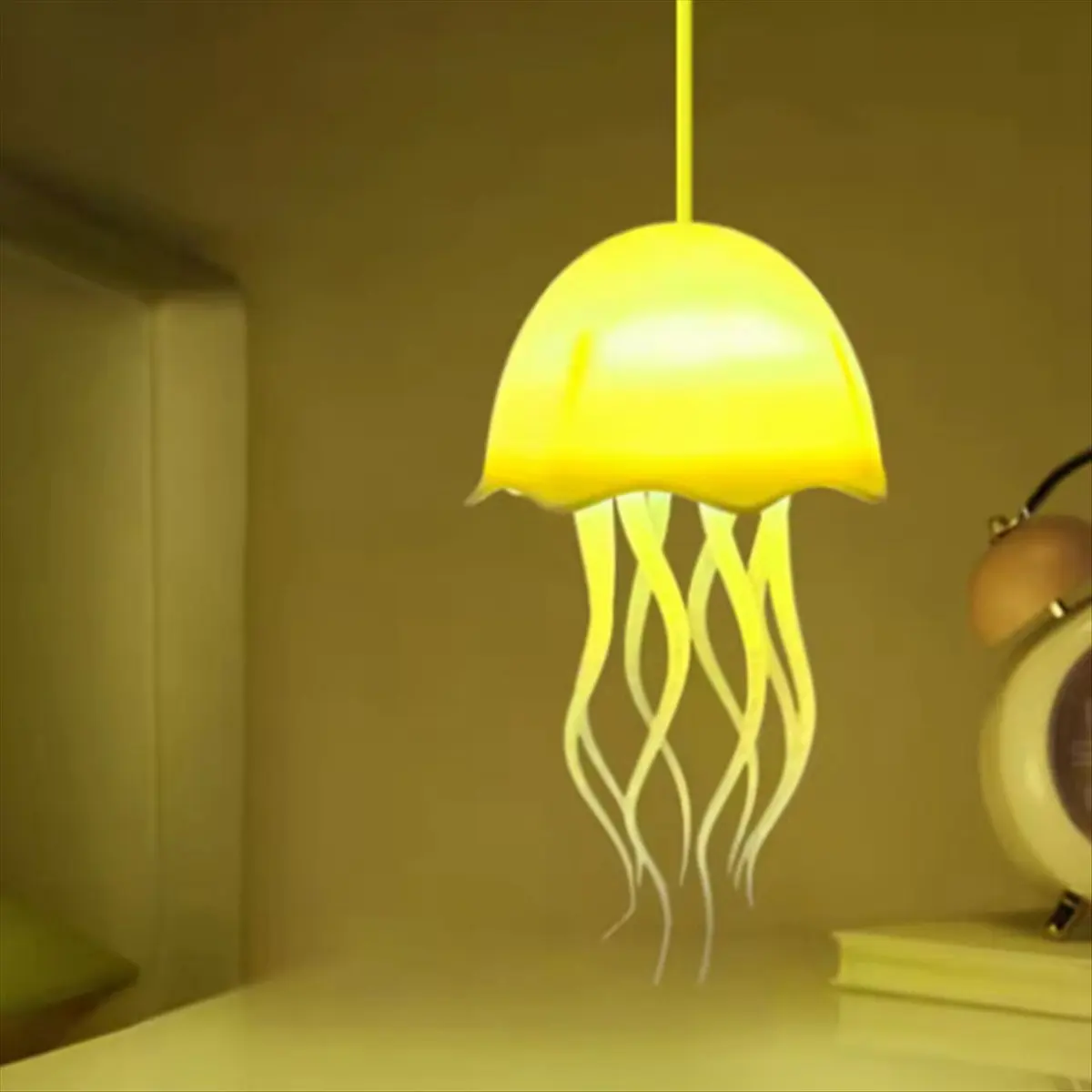 AA19 Jellyfish Table Lamp USB Rechargeable Color Changing LED Night Light Can Automatically Rotate Tentacle Bedroom HomeDecor