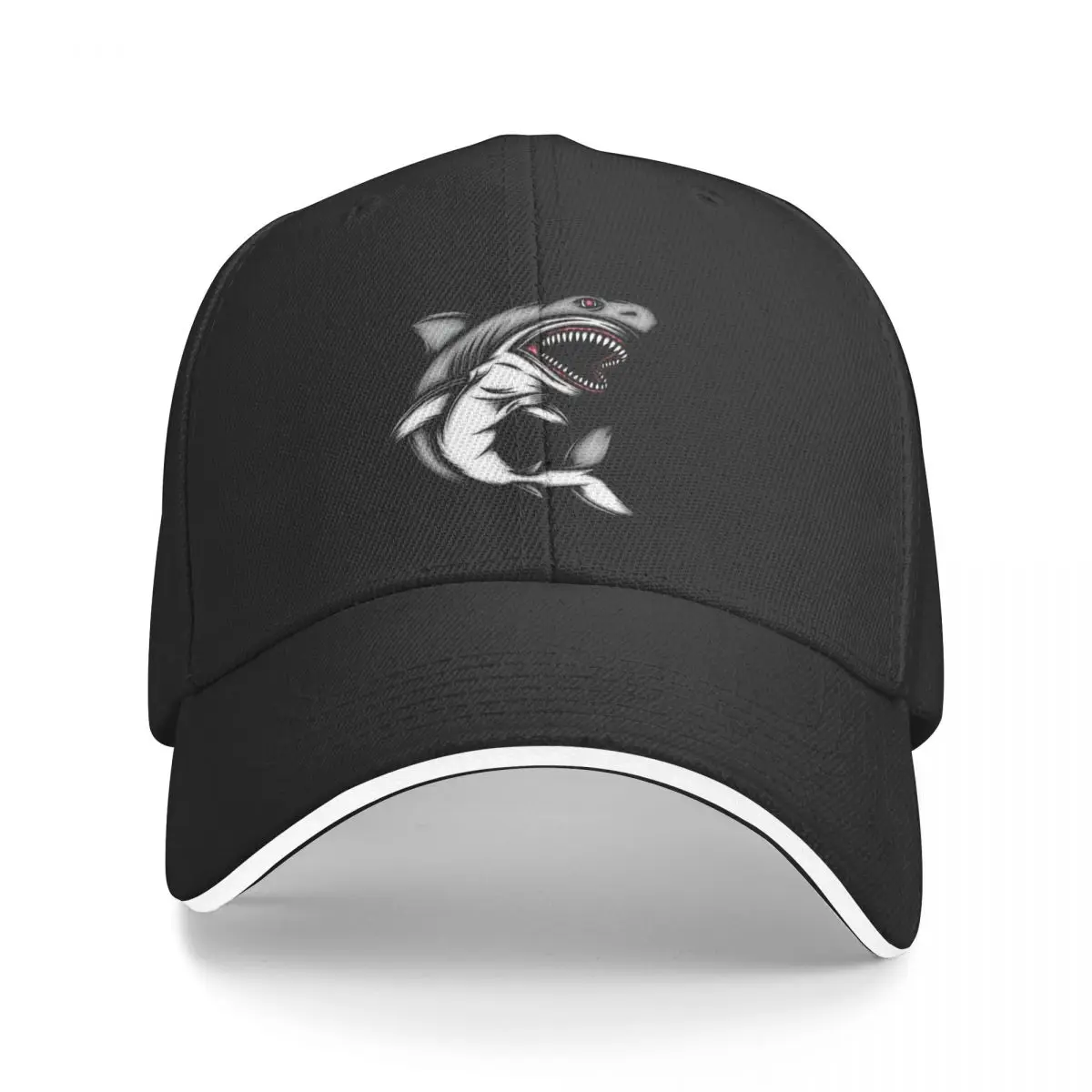 CC56 Ferocious Great White Shark Camping Baseball Cap For Mens Spring Summer Coquette Beach Sunscreen Hat Hot Sale Peaked Cap