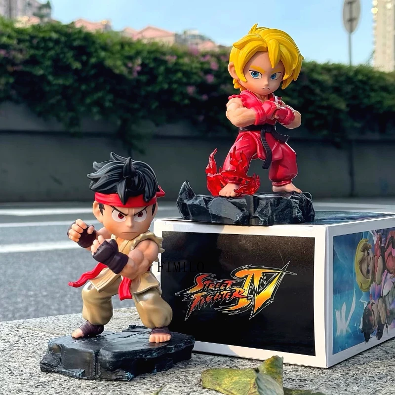 

Anime Ryu Figures Street Fighter Game Figure Ken Handmade Model The Chicken Father Desk Decor Toy Birthday Gift