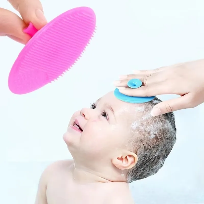 1/2/3/4/9Pcs Silicone Shampoo Brush for Baby Infant Bathing Soft Silicone Kids Children Shower Brush Head Hair Washing Massage