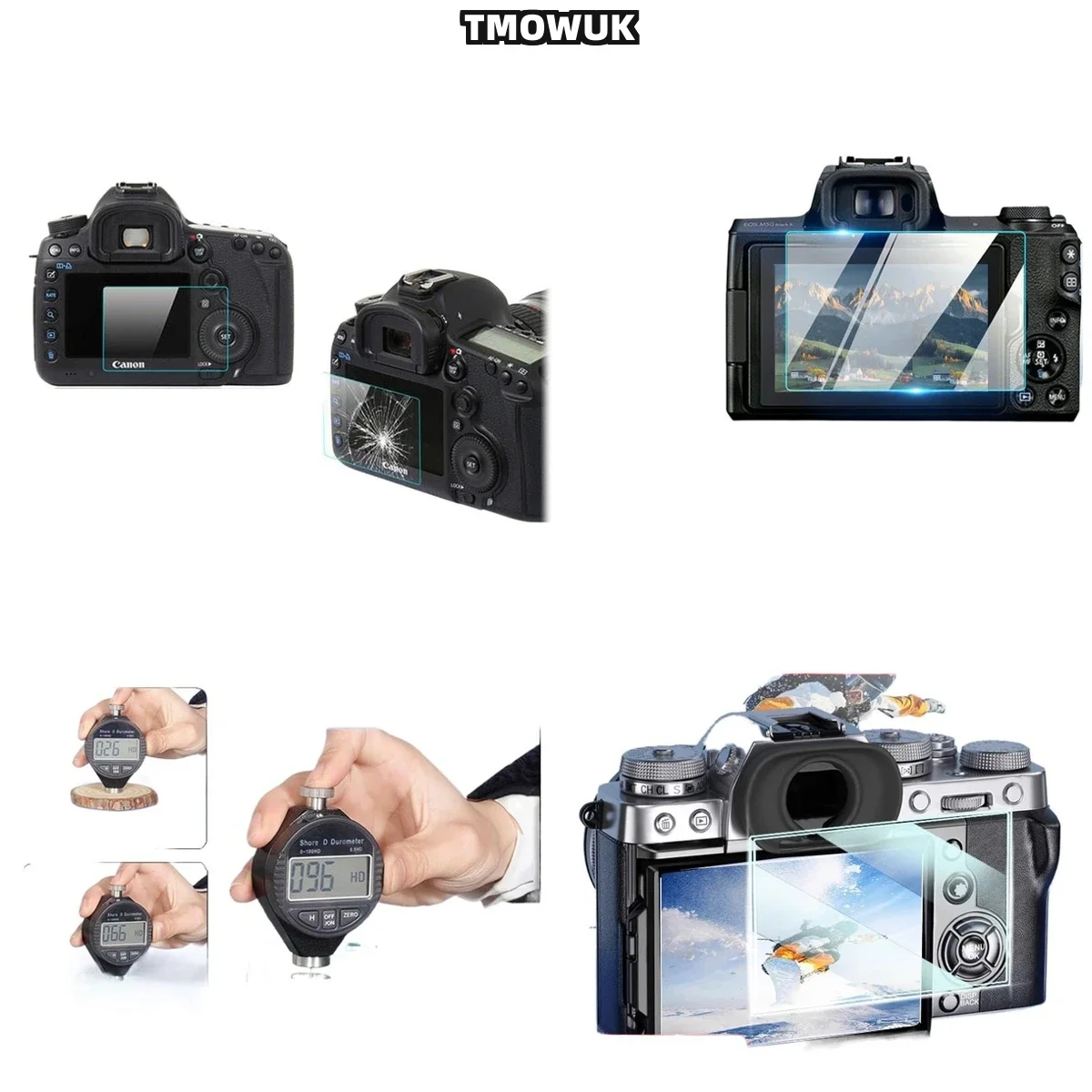 For Canon 1200D 1300D 1500D 2000D Camera Screen Guard, High Clarity, 9H Strength, Scratch-Free.