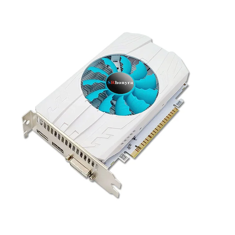 SRhonyra GTX 1050 4GB Grafikkarte GDDR5 128-Bit PCIe 3.0 x16 4K HDMI DP DVI Full-Height Dual-Slot Gaming Desktop-PC