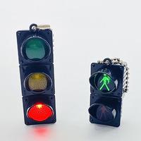 1/2Pcs Mini Traffic Light Keychain Creative Light Up Pendant for Adults Kids Pedestrian Signal Fashion Bag Gift Accessory