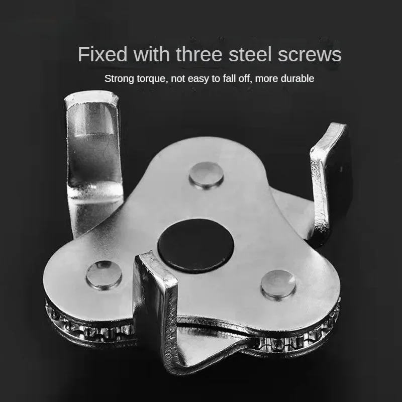 Universal Oil Filter Wrench Three-claw Oil Grid Wrench Two-way Adjustable Filter Wrench Disassembly and Assembly Filter Tool