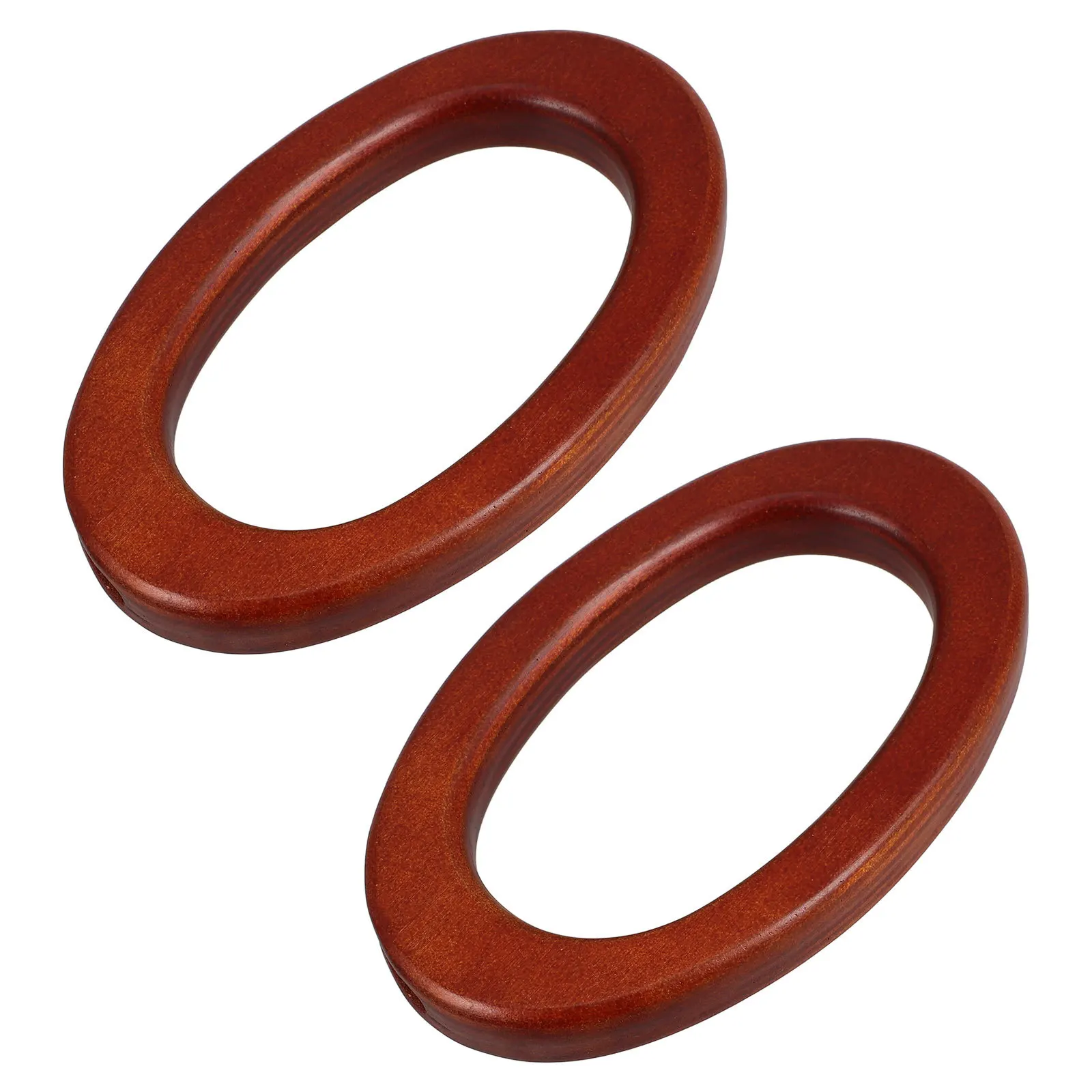 

2Pcs Solid Wood Oval Handles with Slot Decorative Replacement Bag Handles for Handmade Purse DIY Bag Accessories