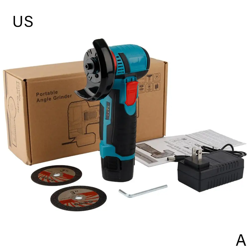 Mesin penggiling elektrik Lithium 19500rpm 12V, alat gerinda poles kecil sudut tanpa sikat T9J2 daya nirkabel rumah tangga