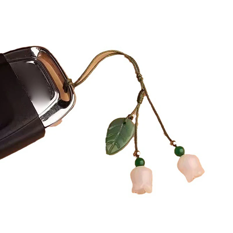 1Pcs Phone Charm Glaze Orchids Pendant Keychain Phone Chain Strap Lanyard
