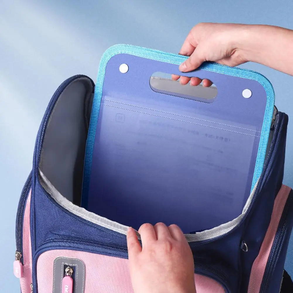 A4 Macaron vertical binding file bag Student test paper storage bag 13 cell portable organ bag, office school supplies view 4