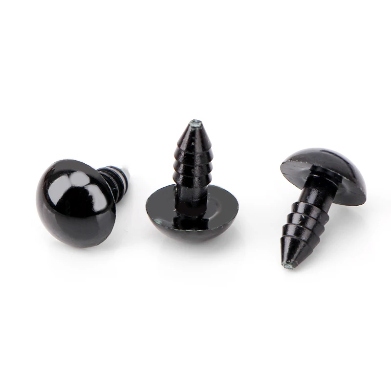 100 stücke 6-12mm Schwarz Kunststoff Sicherheits Augen Für Spielzeug Puppe Handwerk Teddybär Puppen Weiche Spielzeug, der Tier Amigurumi Zubehör – Detail 9