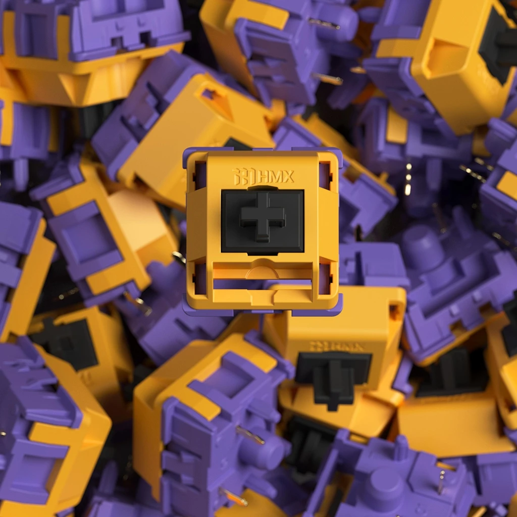 

80Retros x HMX KD400 Switch 40g / 45g / 50g/ 57g Linear 5pin Mechanical Keyboard Switches High Clacky Dry and Smooth M1 Axis