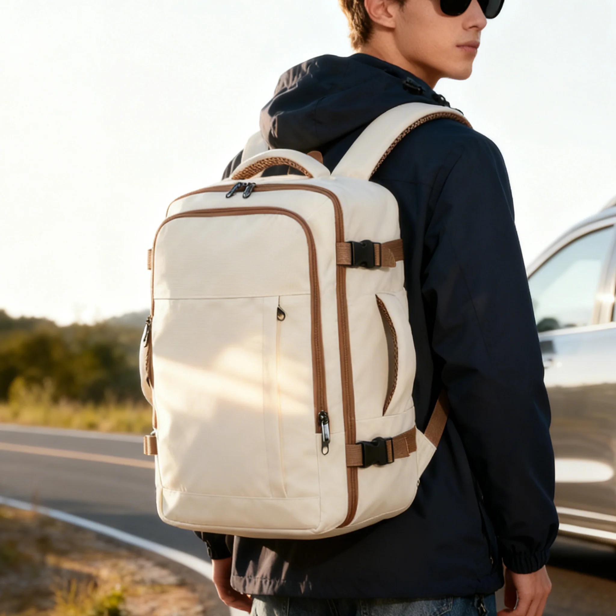 حقيبة السفر للنساء الرجال سعة كبيرة في الهواء الطلق حقيبة 15.6in حقيبة لابتوب Easyjet Ryanair 40x30x20 حقيبة ظهر للأعمال