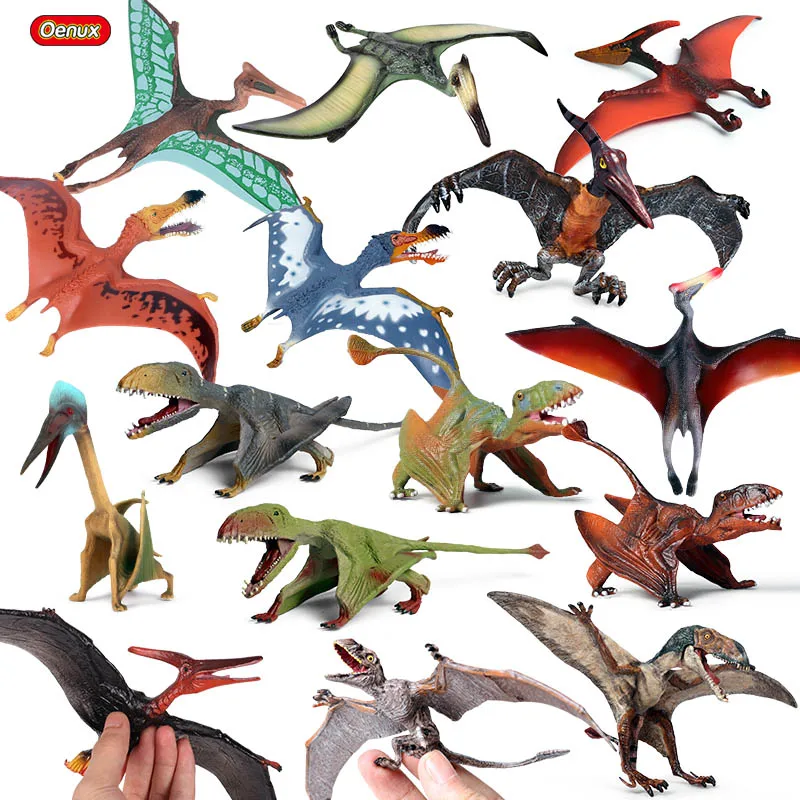 Oenux New Original Jurassic Quetzalcoatlus Ljahjas Action Figures Dinosaur World Pterodactyl Predator Model Collection Kids Toy