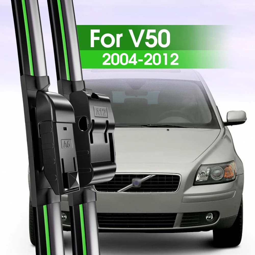 

2pcs Front Windshield Wiper Blades For Volvo V50 2004-2012 2005 2006 2007 2008 2009 2010 2011 Windscreen Window Accessories