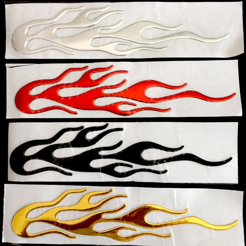 Universal 3D Wind Tail Motorcycle Magic Flame Fire Sticker Decal Emblem Label Badge Decor Decorative Auto Exterior Accessories