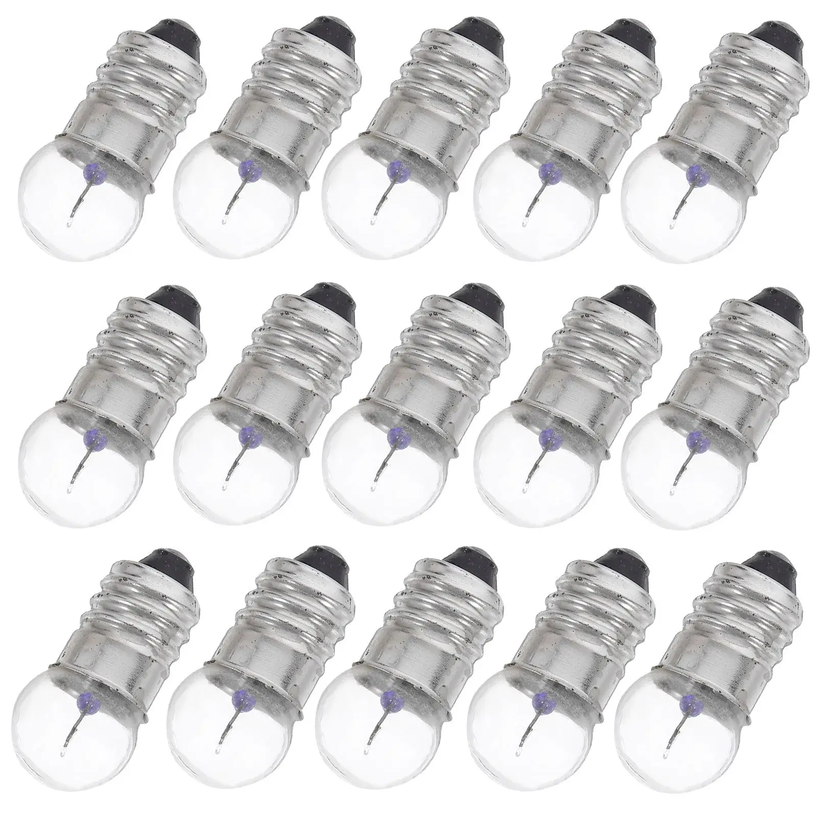 20 Pcs Mini Light Bulbs Flashlight Parts 6V Screw Base High Brightness Durable Reliable Experiment Lighting Bulb Glass