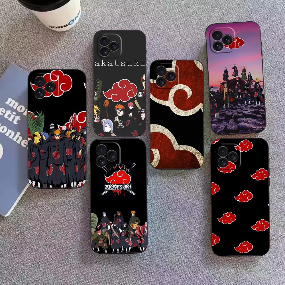 Sasukes N-Narutos Akatsukis Phone Case For Samsung A03 A04 A05 S A13 A34 A53 4G 5G S22 S23 ULTRA Black Soft Silicone Cover