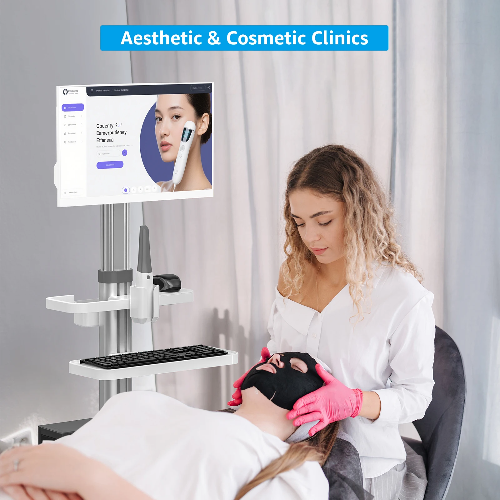 3D Dental Scanner Trolley Mobile Stable Cart Dental Clinic Hospital High Load-bearing Space-saving Fit Most