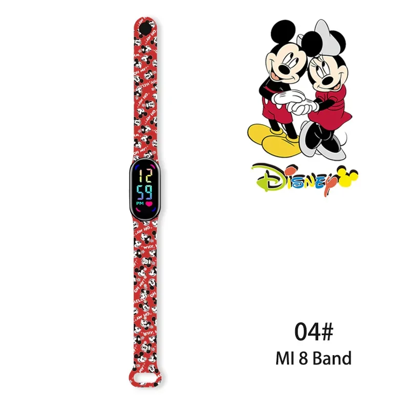 Disney-Correa de Mickey y Minnie para Mi Band 8, pulsera deportiva con estampado de dibujos animados, para Xiaomi Mi Band 8