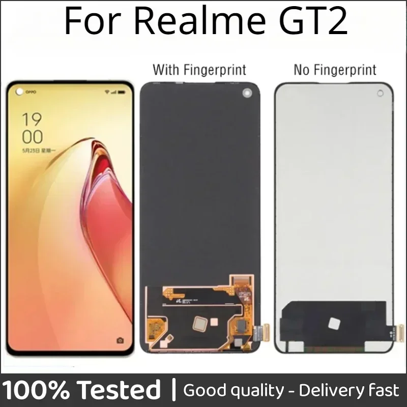 

6,62 "AMOLED TFT ЖК-дисплей для Realme GT2 RMX3310, RMX3312, RMX3311, ЖК-дисплей, сменный преобразователь сенсорного экрана в сборе