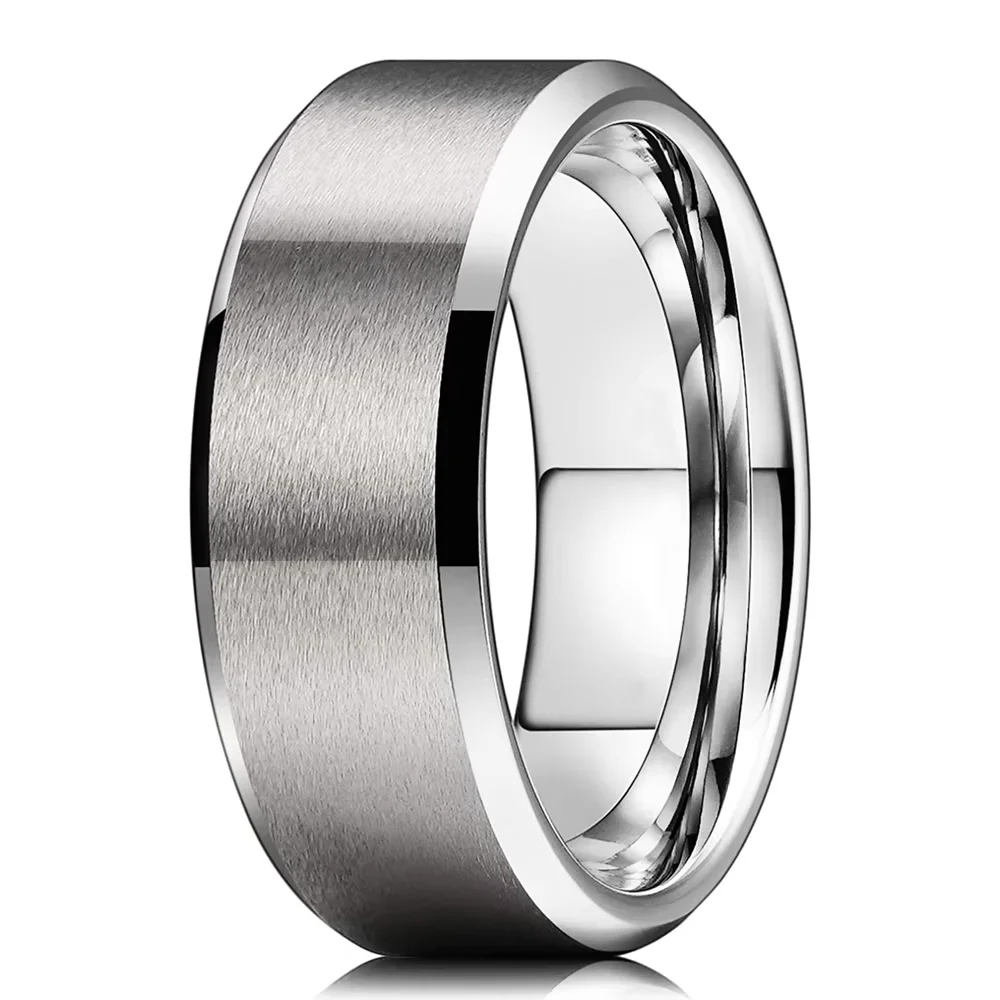 Anillos de Acero Inoxidable de 8MM para Hombre, Joyería Biker, Triskele, Triskelion, Anillo de Titanio para Mujer