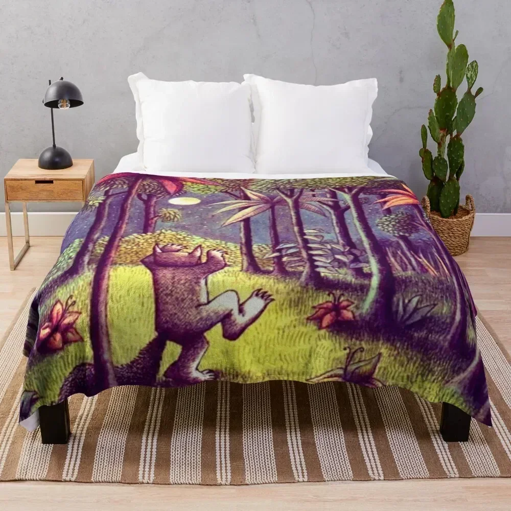 

Let the Wild Rumpus Start Throw Blanket All Weather Soft Throw Blanket for Sofa